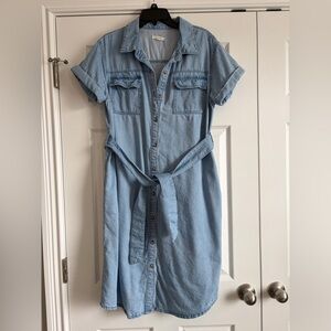 Maurices Light Blue Denim Dress